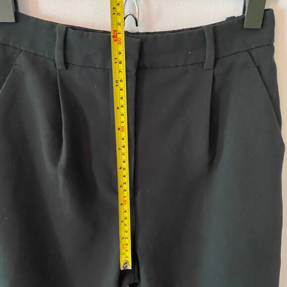 Abercrombie & Fitch Black Pleated Straight Leg Trousers Dress Pants Women size 2 - Picture 13 of 14